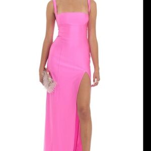 lucy in the sky hot pink prom dress